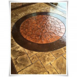 พื้นคอนกรีตพิมพ์ลายวงกลม ตัดขอบสี พิษณุโลก - แพทเทิร์นคอนกรีต ดีไซน์ (คอนกรีตพิมพ์ลาย) พิษณุโลก