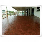 คอนกรีตพิมพ์ลายสี่เหลี่ยมใหญ่  สีส้มแดงเหลือบดำ พิษณุโลก - แพทเทิร์นคอนกรีต ดีไซน์ (คอนกรีตพิมพ์ลาย) พิษณุโลก