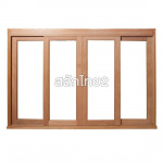 ประตูเลื่อน/หน้าต่างเลื่อน กรอบกระจก - สลักไทย 2