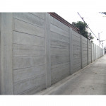 รั้วแผ่นเสียบ เรียบหนึ่งด้านเสาใหญ่ ไม่มีทับหลัง - บริษัท ดับบลิวพีอี เอ็นจิเนียริ่ง ดีเวลลอปเมนท์ จำกัด