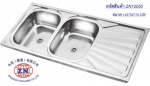ซิงค์อ่างล้างจาน 2 หลุม มีที่พักจาน - บริษัท จงฉี (ประเทศไทย) จำกัด
