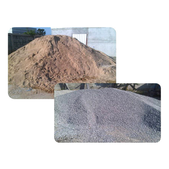 ทราย, หิน อิฐบล็อก  อิฐช่องลม  อิฐลับแล  ลวด  ตะปู 