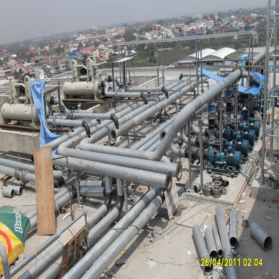 งานเดินท่อ วางระบบอาคาร โรงงาน ทุกประเภท งานเดินท่อ วางระบบอาคาร โรงงาน  ท่อชิลเลอร์  ท่อน้ำร้อน น้ำเย็น 